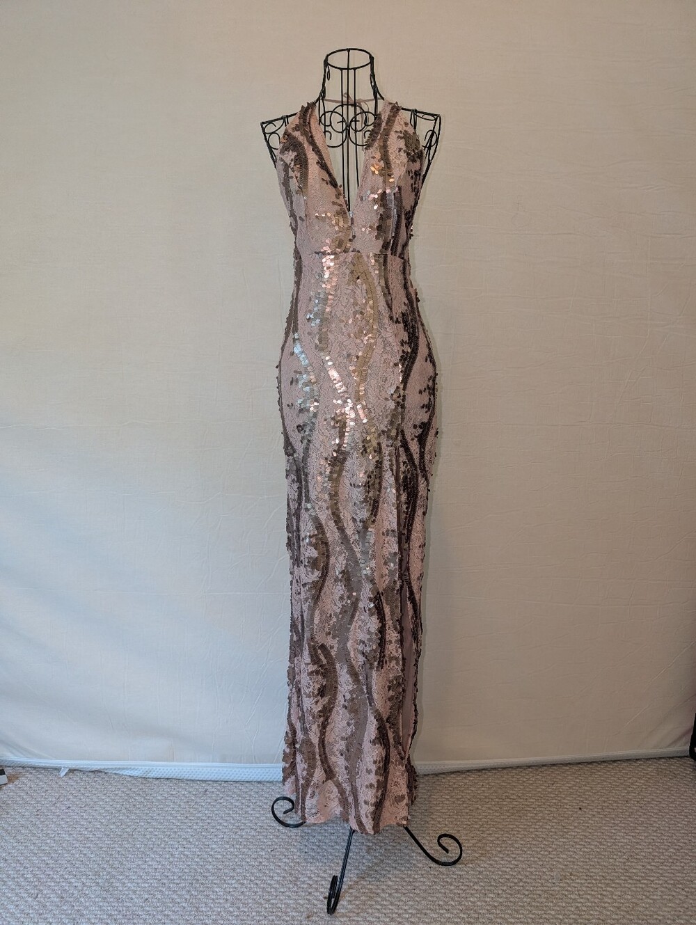 Sequin Backless Dress